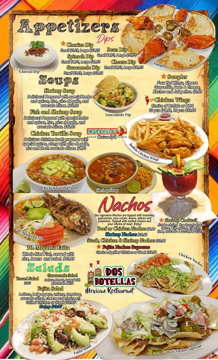 Dos Botellas Mexican Restaurant Menu - Image 2
